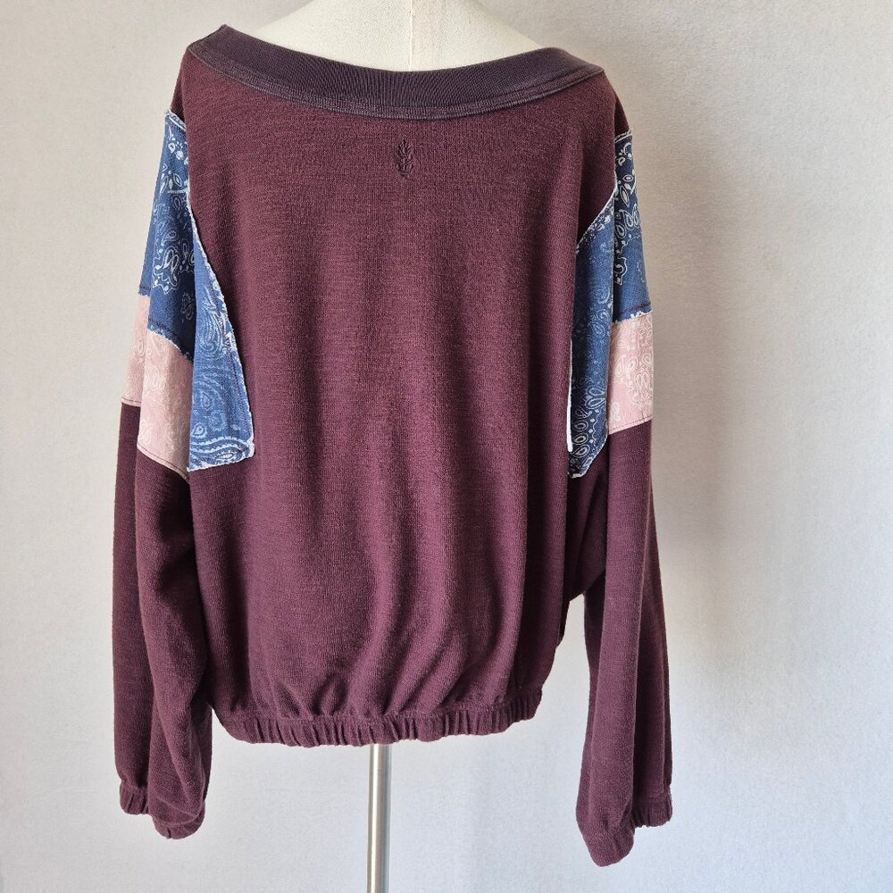 Free People Movement Patchwork Oversize Sweatshir… - image 4